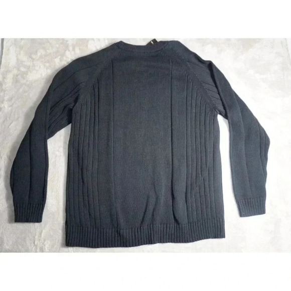 Vintage St Johns Bay Black Cable Knit Sweater; Mens XXL; Grandpa - Picture 7 of 12